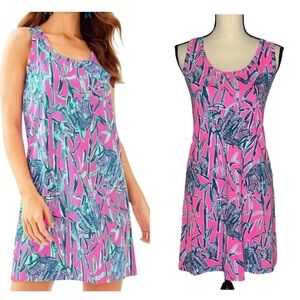 Lilly Pulitzer Raylee Elephant Print Sleeveless Mini Dress